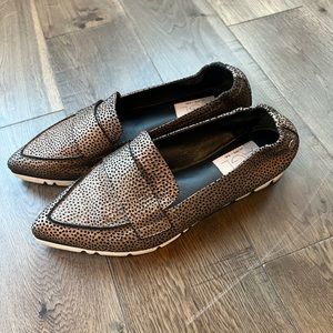 AGL Pointed-toe Animal Print Loafers Size 6.5